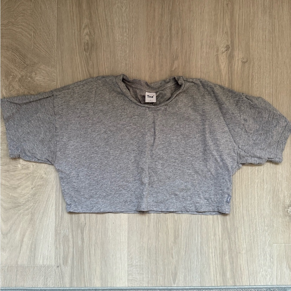 TNA Gray Crop Top